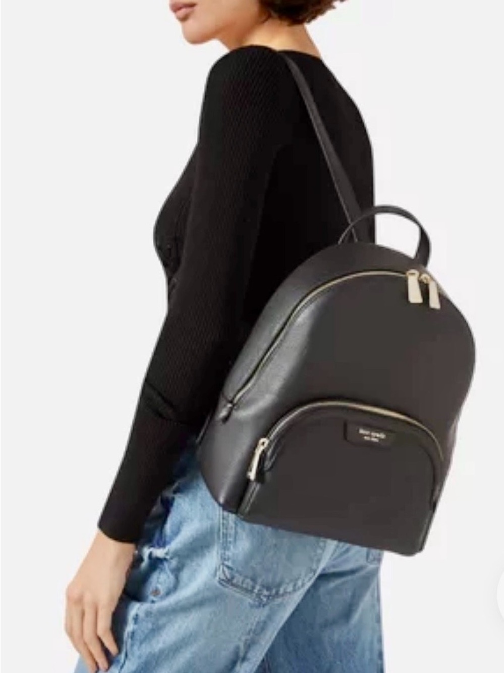 Kate Spade ♠️ SMALL Black Pebble Leather Backpack